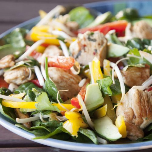 Grilled chicken lime and cumin salad